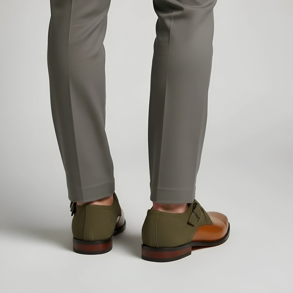Chaussures habillées à boucle pour homme en cuir synthétique, formelles et professionnelles