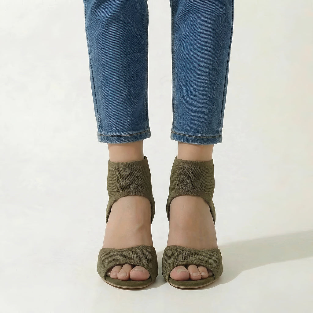 Sandales à talon moyen pour femmes, bout ouvert, bride à la cheville, chaussures de soirée pour événements formels