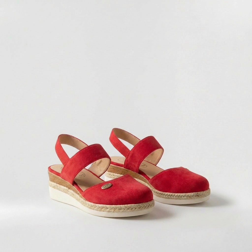 Dámské espadrilky na platformě s klínovým podpatkem z lnu a elastickým zadním páskem, vhodné pro volný čas
