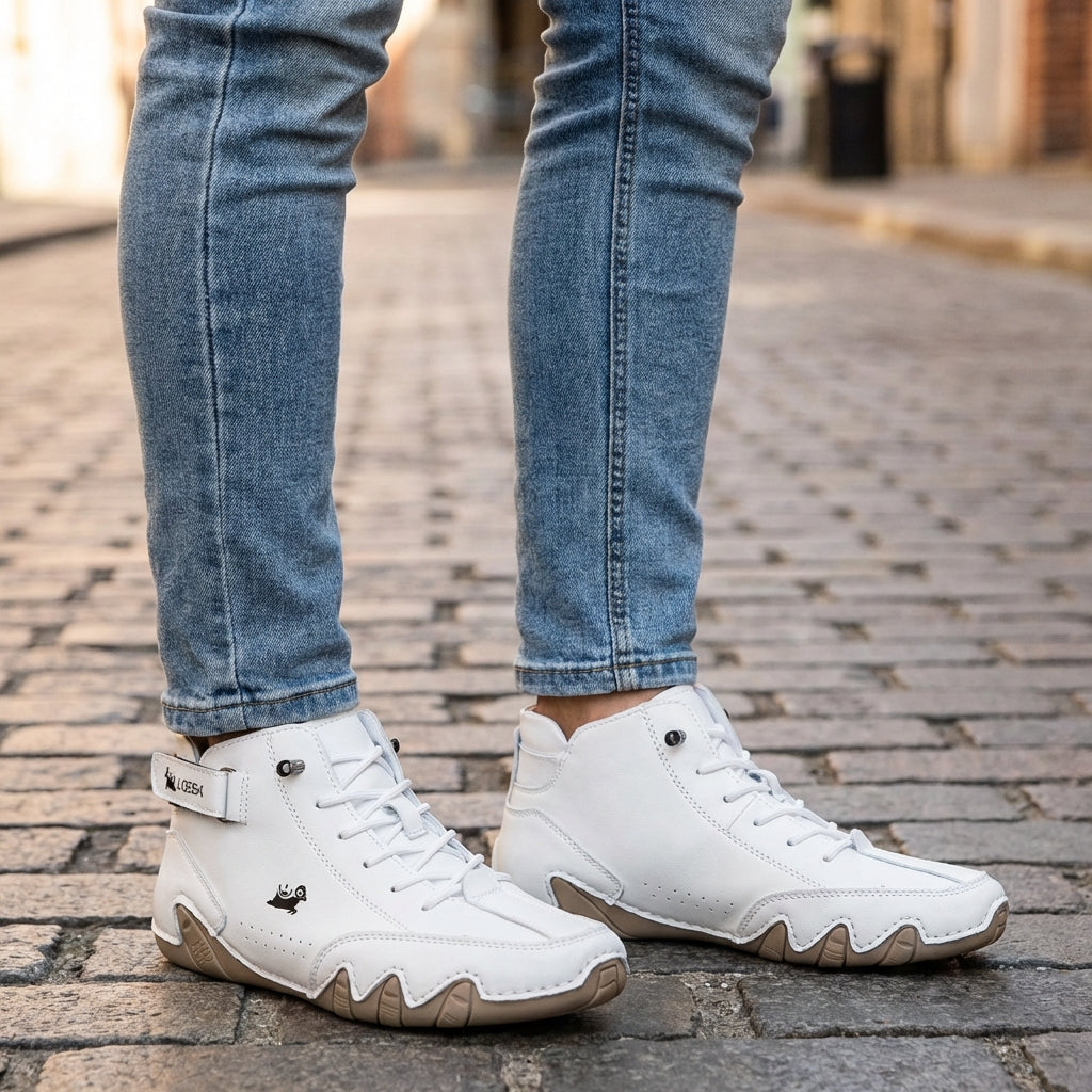 Unisex ergonomické kožené bosoboty s přirozenou pohybovou stélkou