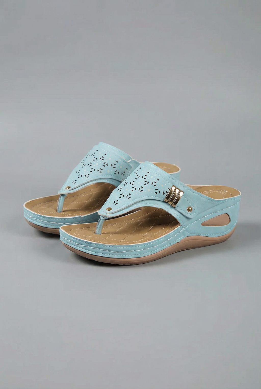 Tongs orthopédiques pour femmes avec soutien de la voûte plantaire, sandales confortables à bout ouvert