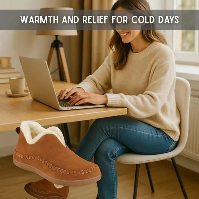 Women’s Orthopedic Slip-On Shoes – Arch Support Footbed, Thermal Fleece Lining