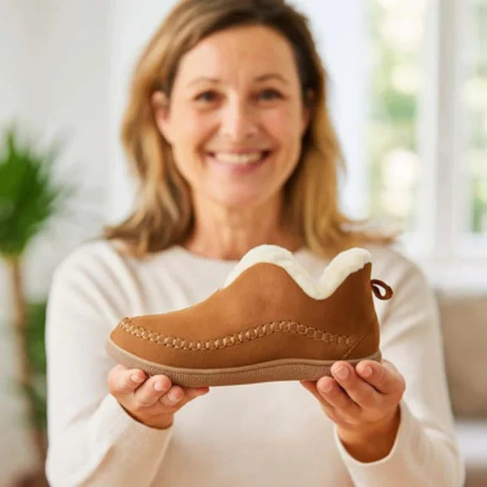Women’s Orthopedic Slip-On Shoes – Arch Support Footbed, Thermal Fleece Lining