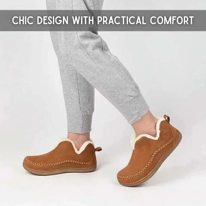 Women’s Orthopedic Slip-On Shoes – Arch Support Footbed, Thermal Fleece Lining