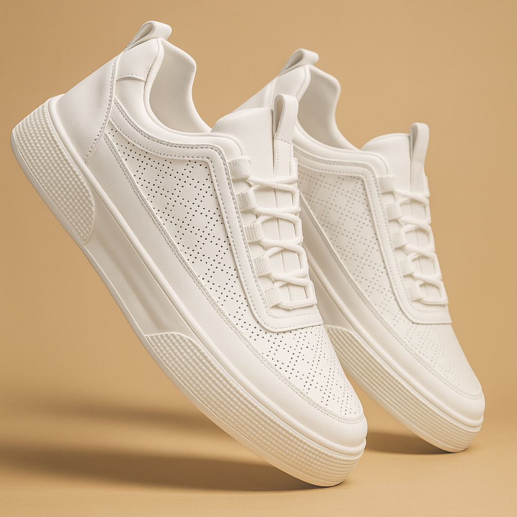 Mænds sneakers lette åndbare bonded læder gåsko