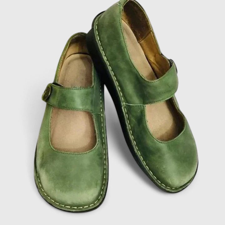 Mocassini slip-on da donna stile Mary Jane, piatti, casual, con cinturino per camminare