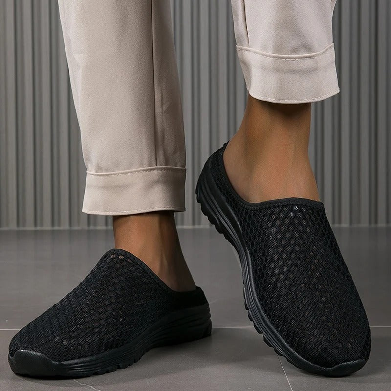Sneakers ortopediche slip-on per donna scarpe da passeggio in rete traspirante con supporto dell'arco