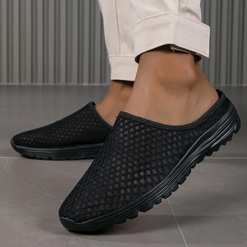 Sneakers ortopediche slip-on per donna scarpe da passeggio in rete traspirante con supporto dell'arco