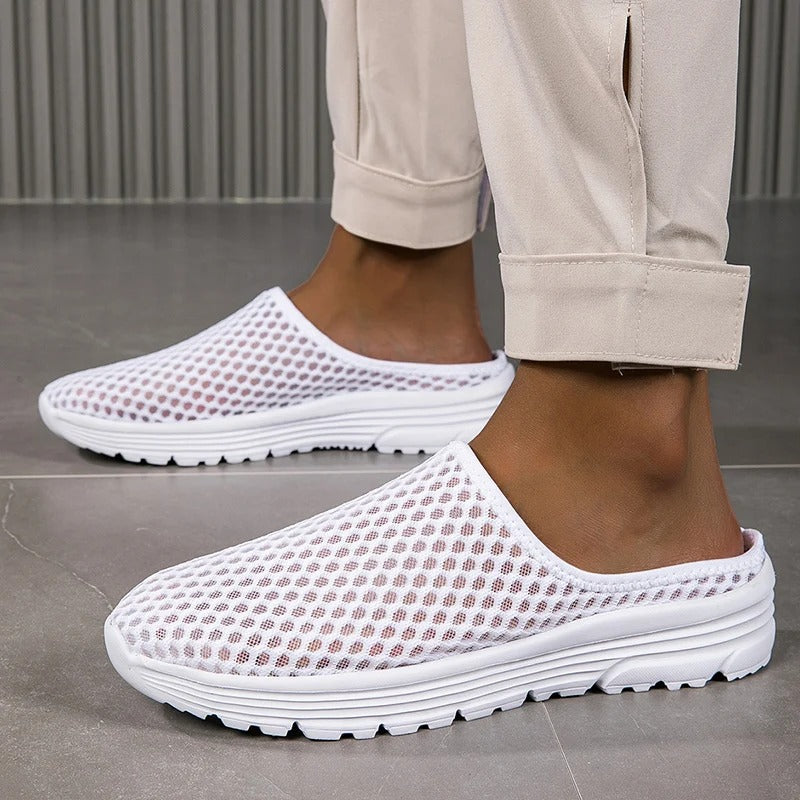 Sneakers ortopediche slip-on per donna scarpe da passeggio in rete traspirante con supporto dell'arco
