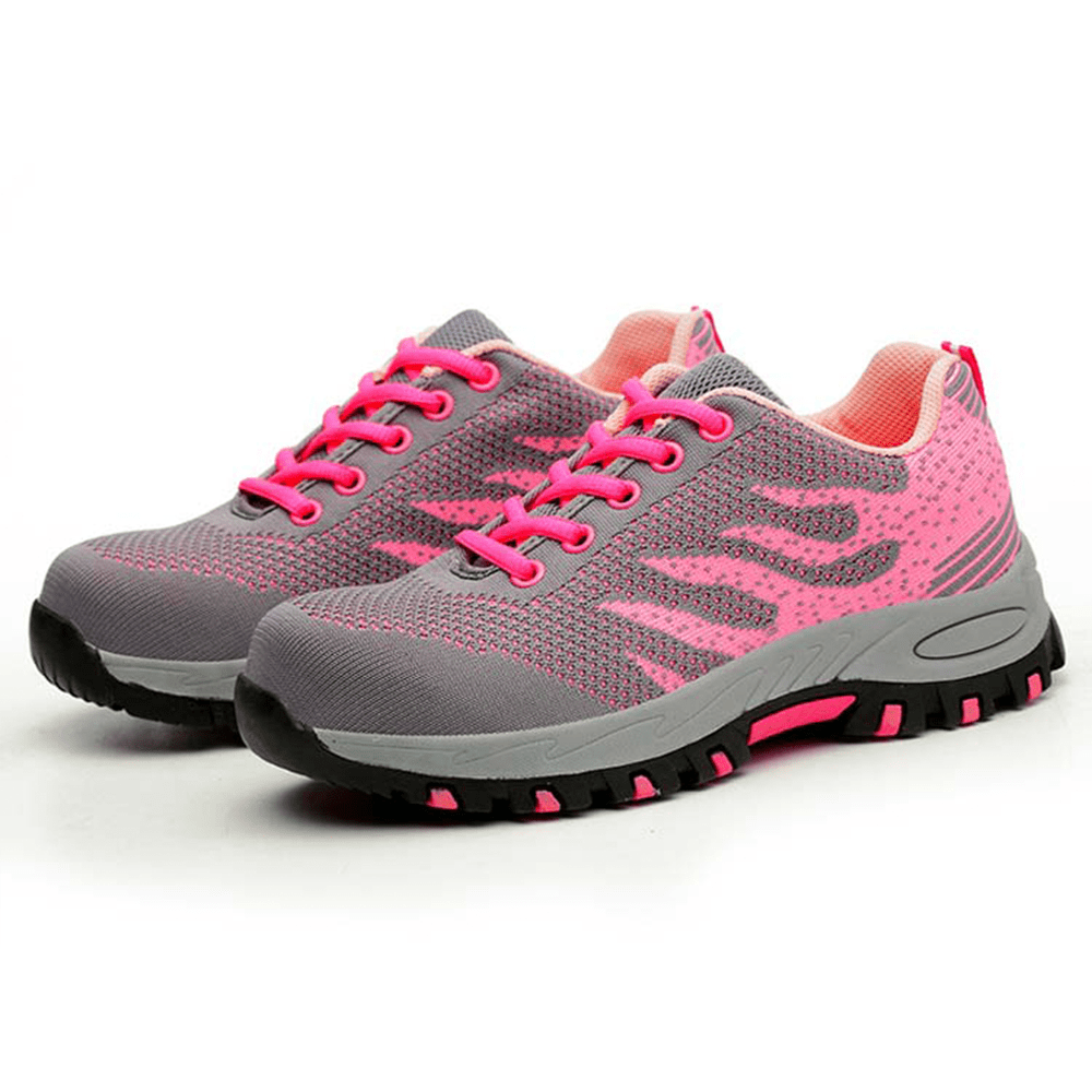 Women's Steel Toe Safety Shoes Lightweight Puncture Resistant Breathable Work Trainers