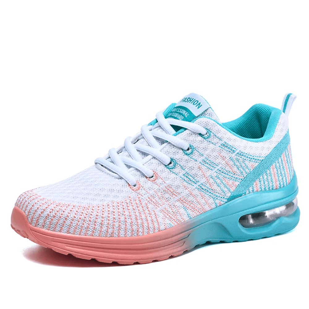 Women Mesh Running Shoes Lightweight Breathable Air Cushion Walking Sneakers