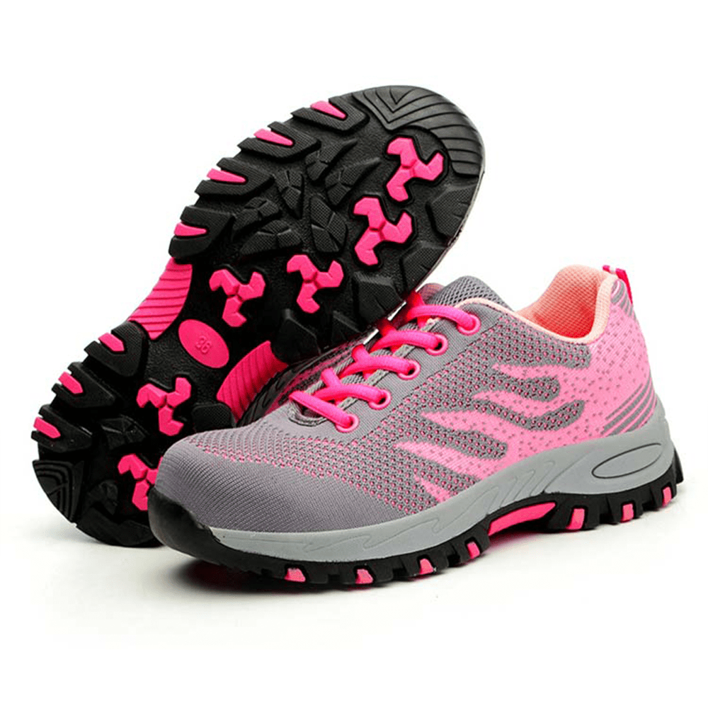 Women's Steel Toe Safety Shoes Lightweight Puncture Resistant Breathable Work Trainers