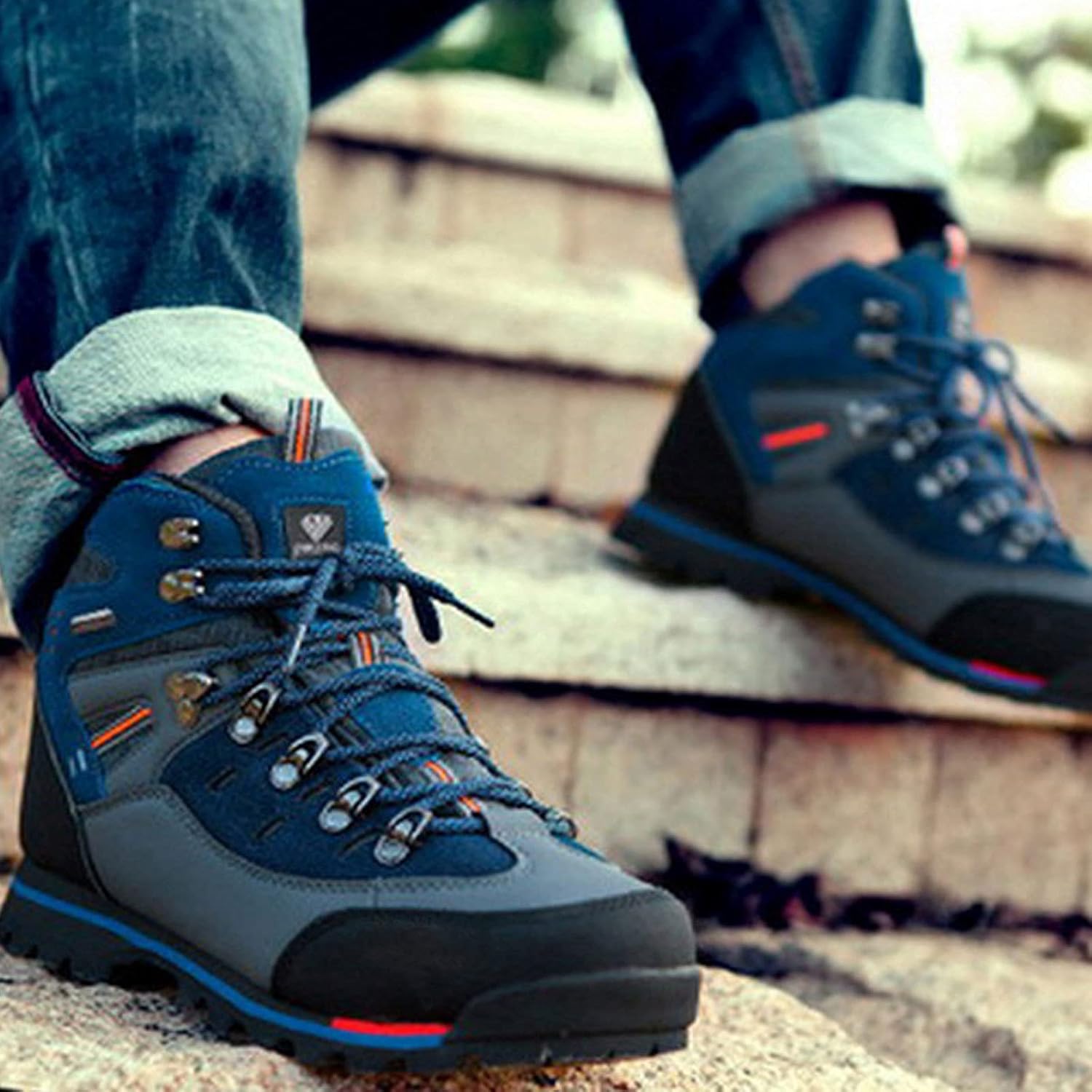 Men's Hiking Shoes Closed Toe Lace Up Outdoor Boots