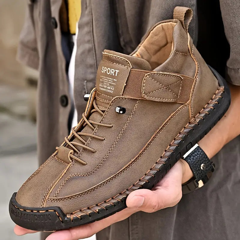 Pantofi sport ortopedici pentru bărbați, din piele, casual, slip-on, pentru mers pe jos