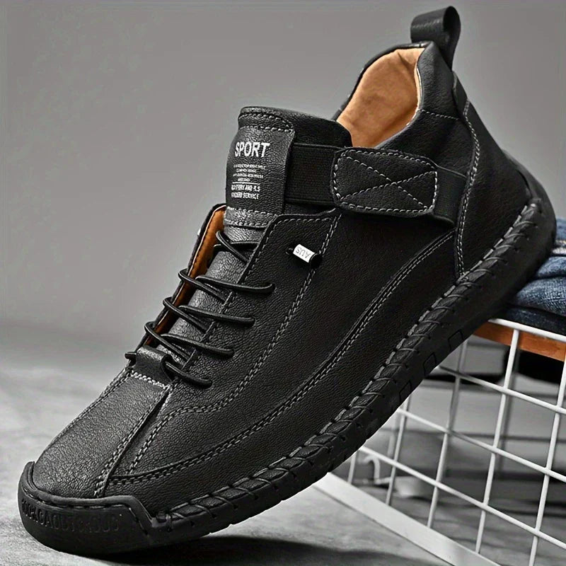 Pantofi sport ortopedici pentru bărbați, din piele, casual, slip-on, pentru mers pe jos