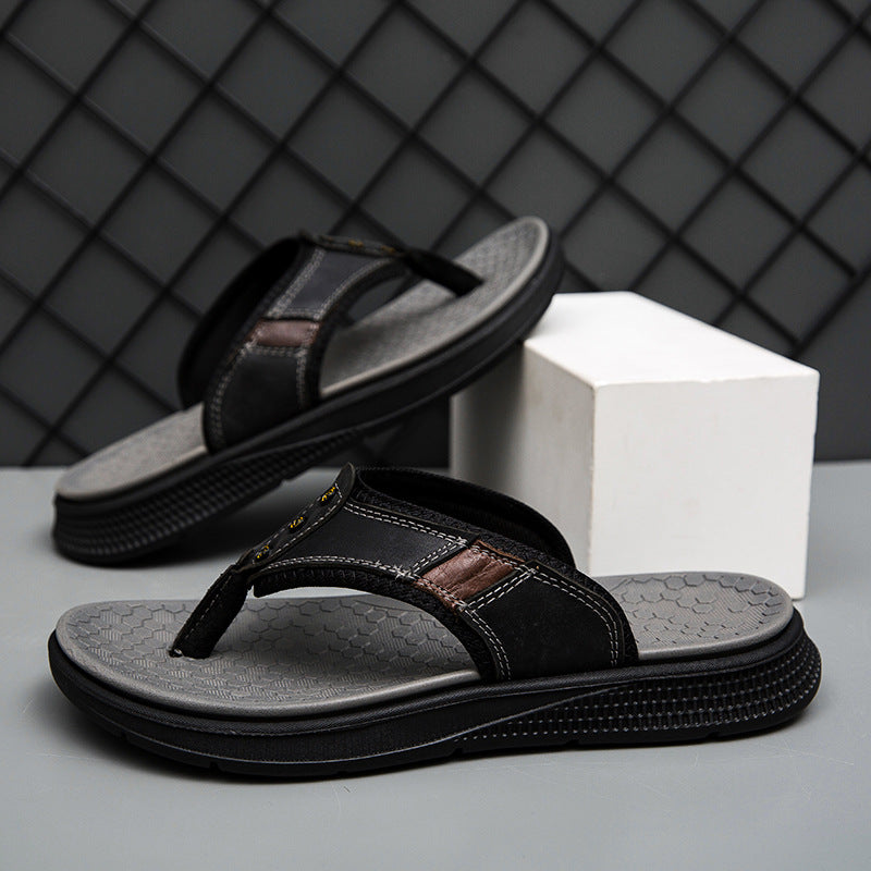 Men's Flip Flops Open Toe Wide Strap Thong Sandals