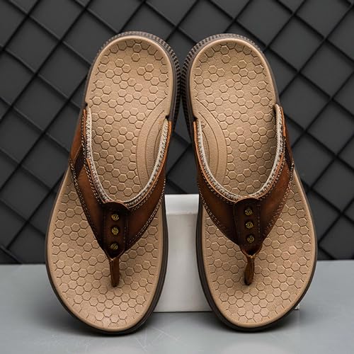 Herresandaler med åben tå, brede stropper og thongsandaldesign