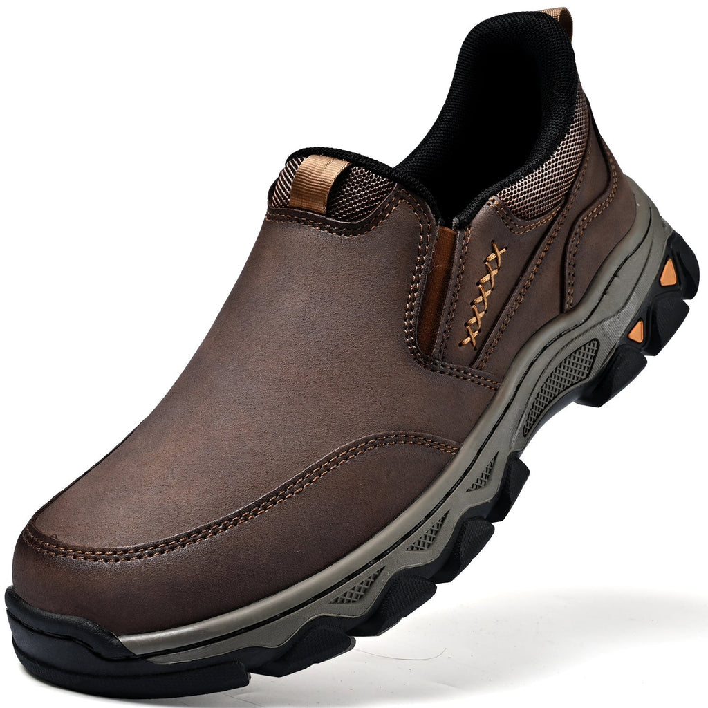 Pantofi ortopedici pentru bărbați, slip-on, din piele, casual, pentru mers pe jos