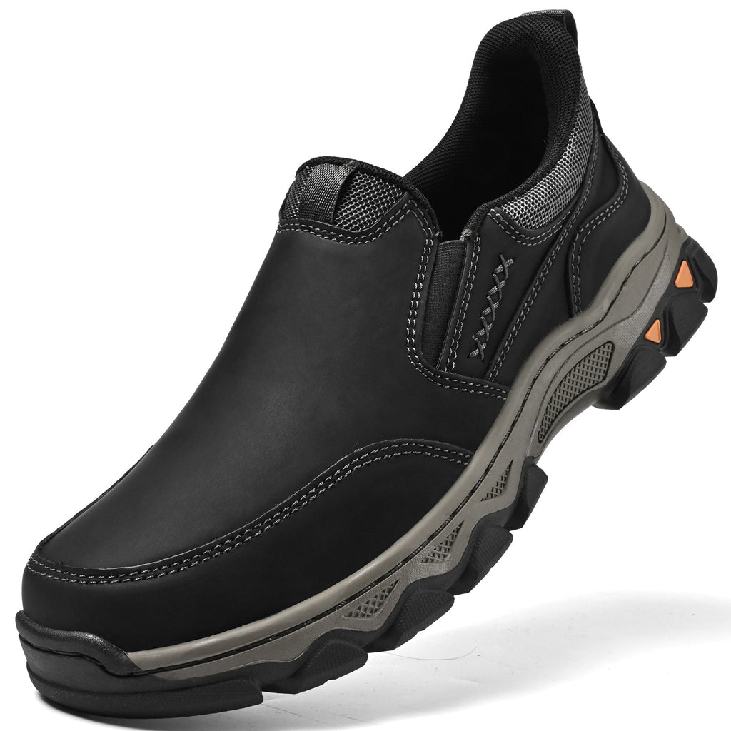 Pantofi ortopedici pentru bărbați, slip-on, din piele, casual, pentru mers pe jos