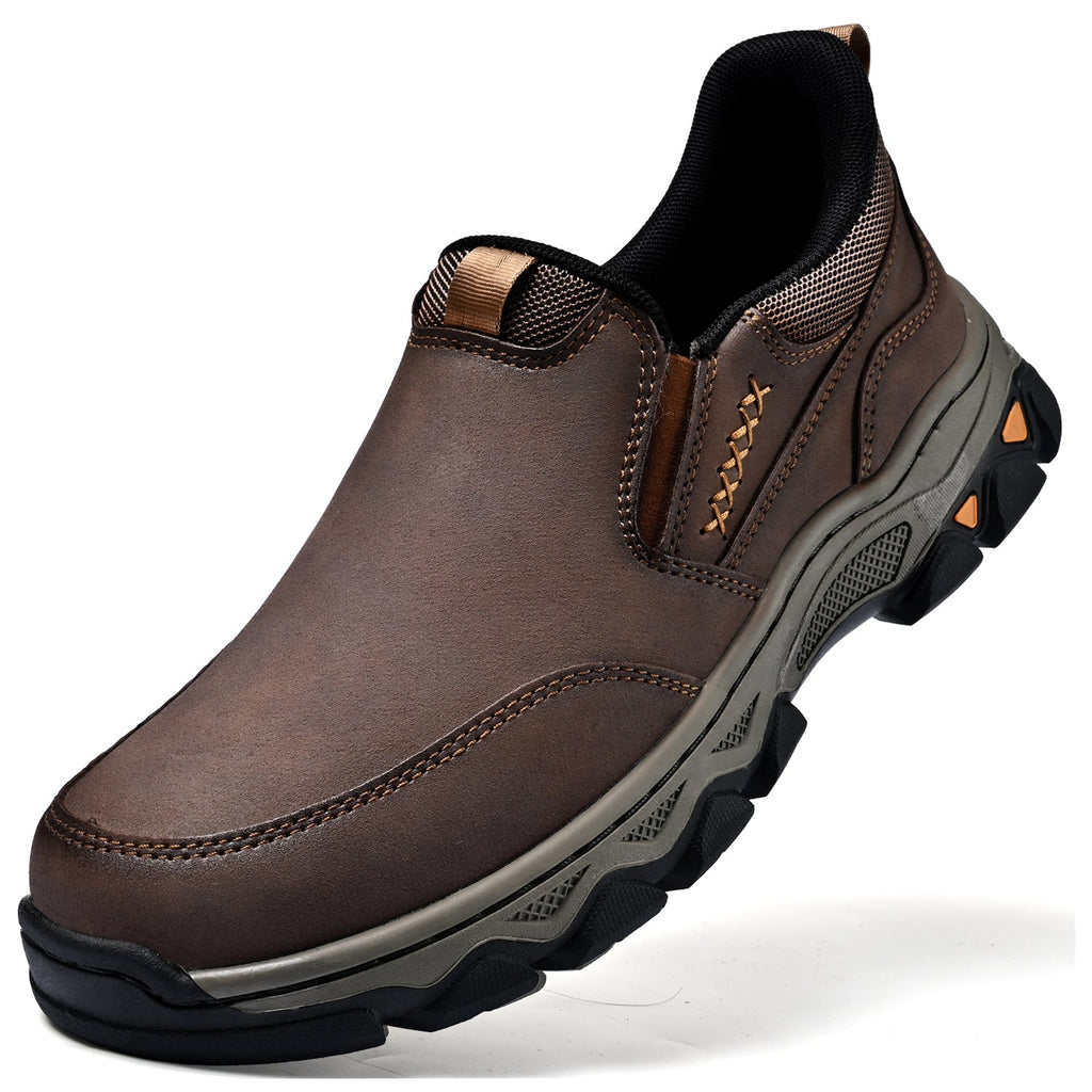 Pantofi ortopedici pentru bărbați, slip-on, din piele, casual, pentru mers pe jos