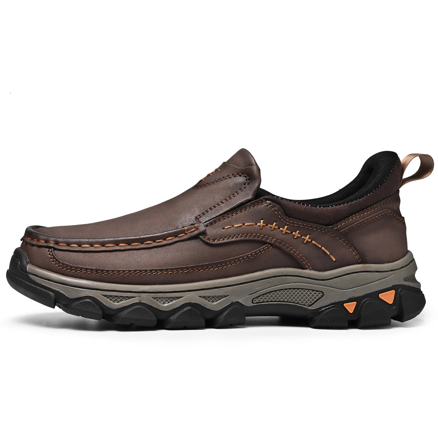 Pantofi ortopedici pentru bărbați, slip-on, din piele, casual, pentru mers pe jos