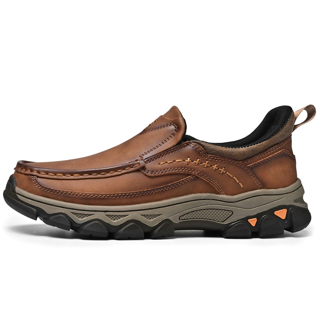 Pantofi ortopedici pentru bărbați, slip-on, din piele, casual, pentru mers pe jos