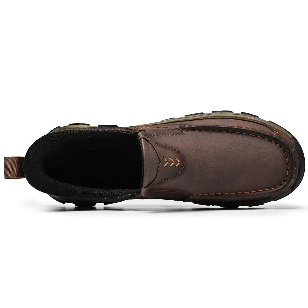 Pantofi ortopedici pentru bărbați, slip-on, din piele, casual, pentru mers pe jos