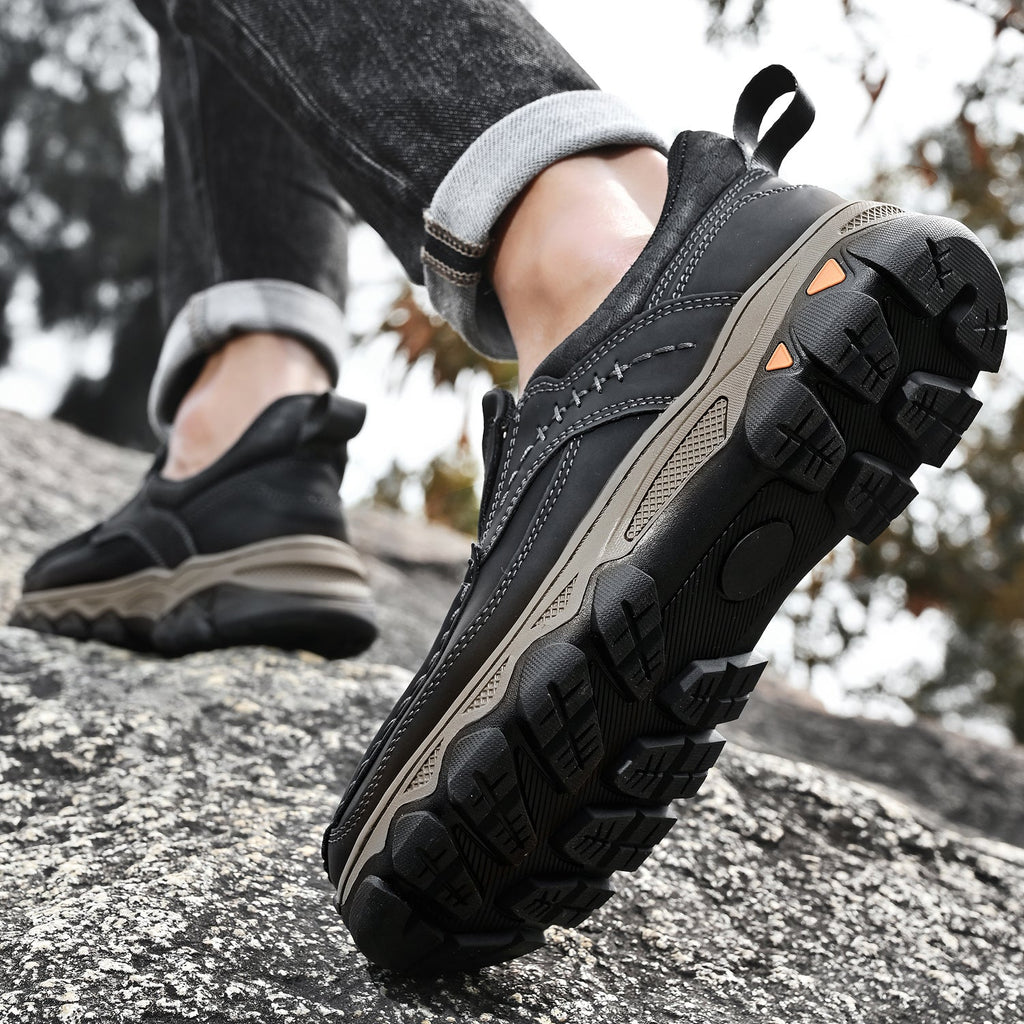 Pantofi ortopedici pentru bărbați, slip-on, din piele, casual, pentru mers pe jos