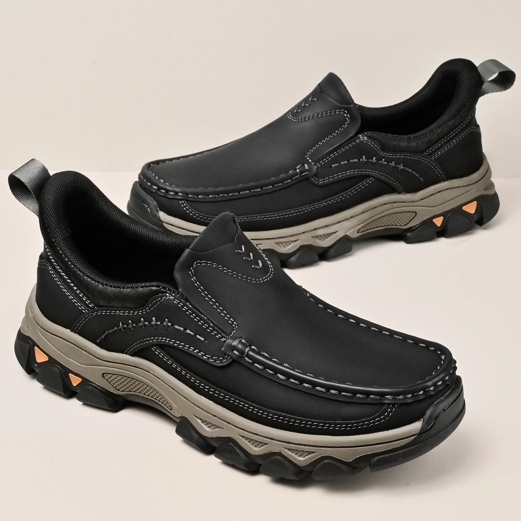 Pantofi ortopedici pentru bărbați, slip-on, din piele, casual, pentru mers pe jos