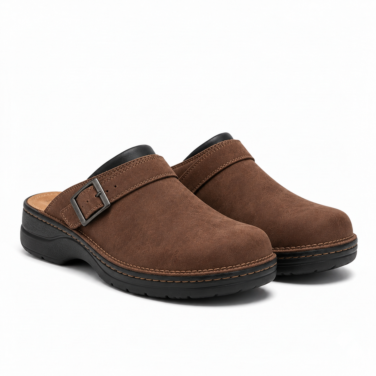 Men's Casual Flat Sole Back Open Bag Head Slippers