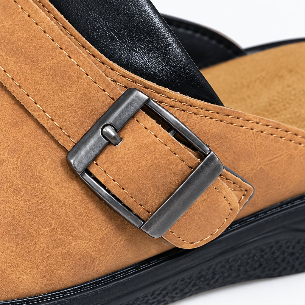 Pantofole da uomo casual con suola piatta e tallone aperto