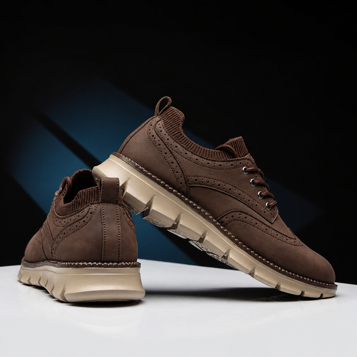 Sneaker da golf da uomo comode e senza tacchetti – soletta ammortizzata, collarino di supporto alla caviglia