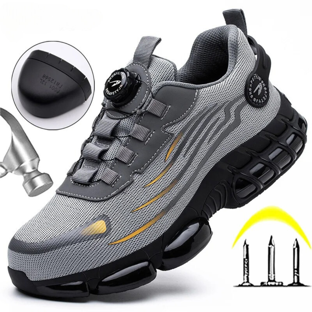 Men's Work Sneakers Dial Lace Slip Resistant Safety Shoes
