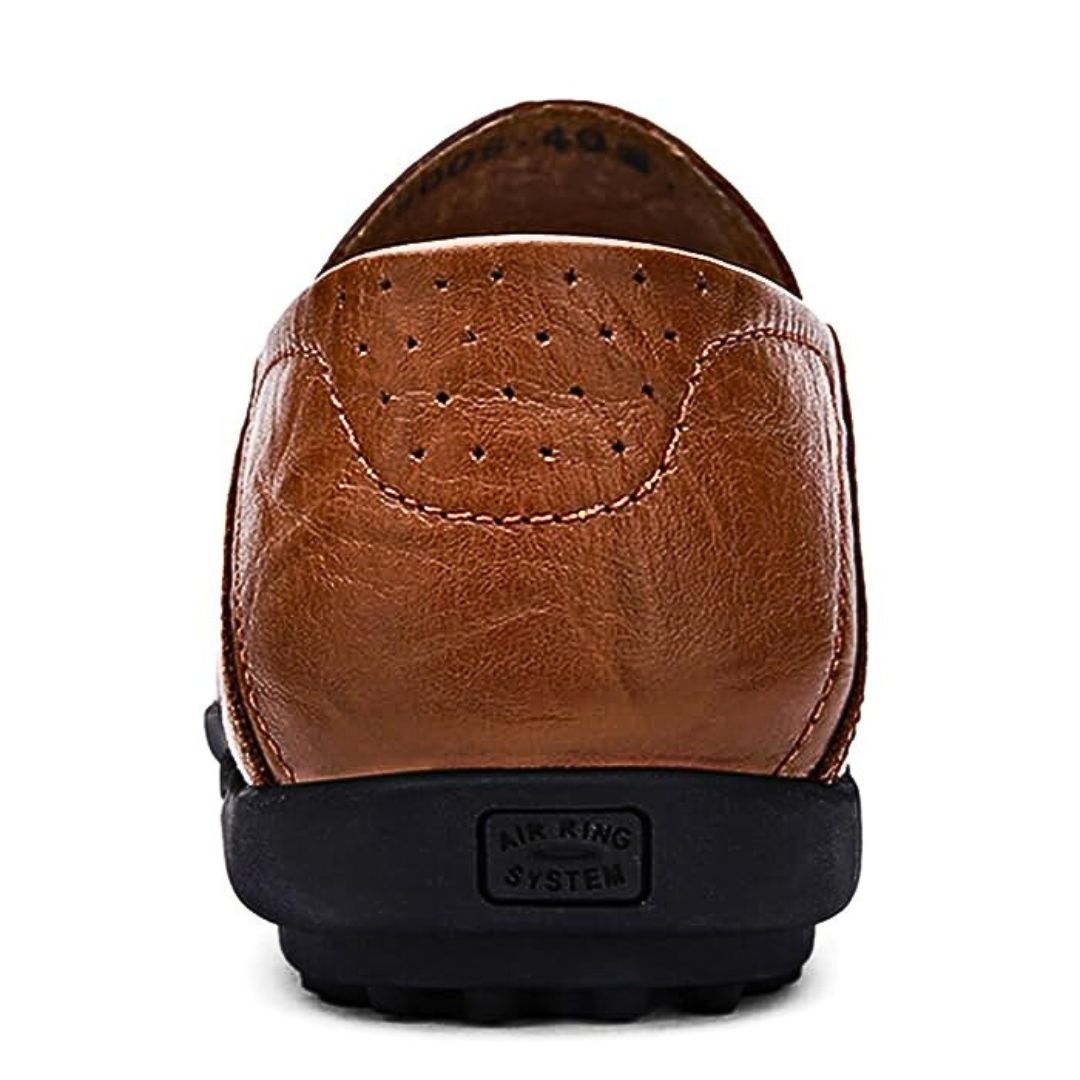 Pantofi bărbătești din piele naturală, loaferi, respirabili, slip-on, pentru condus