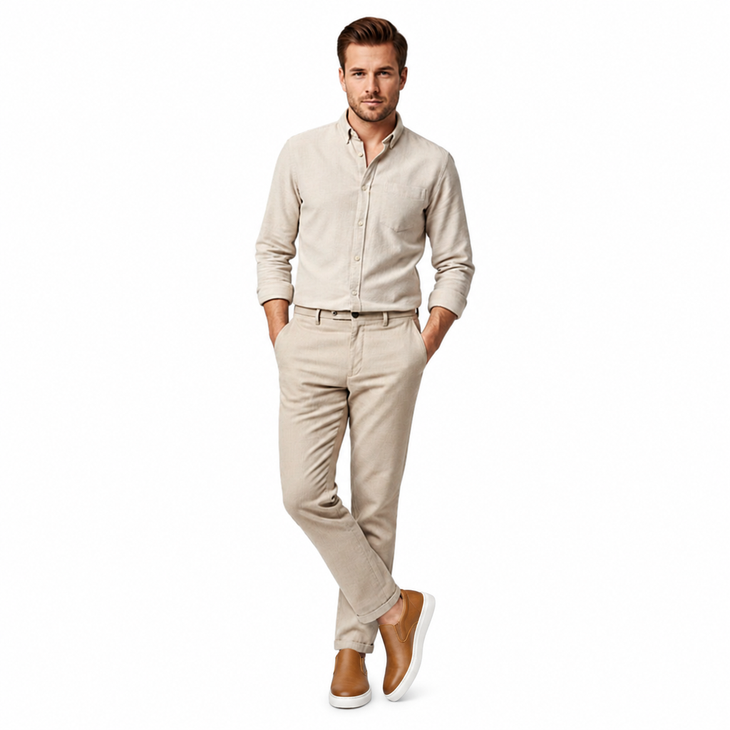 Zapatos casuales de cuero para hombre
