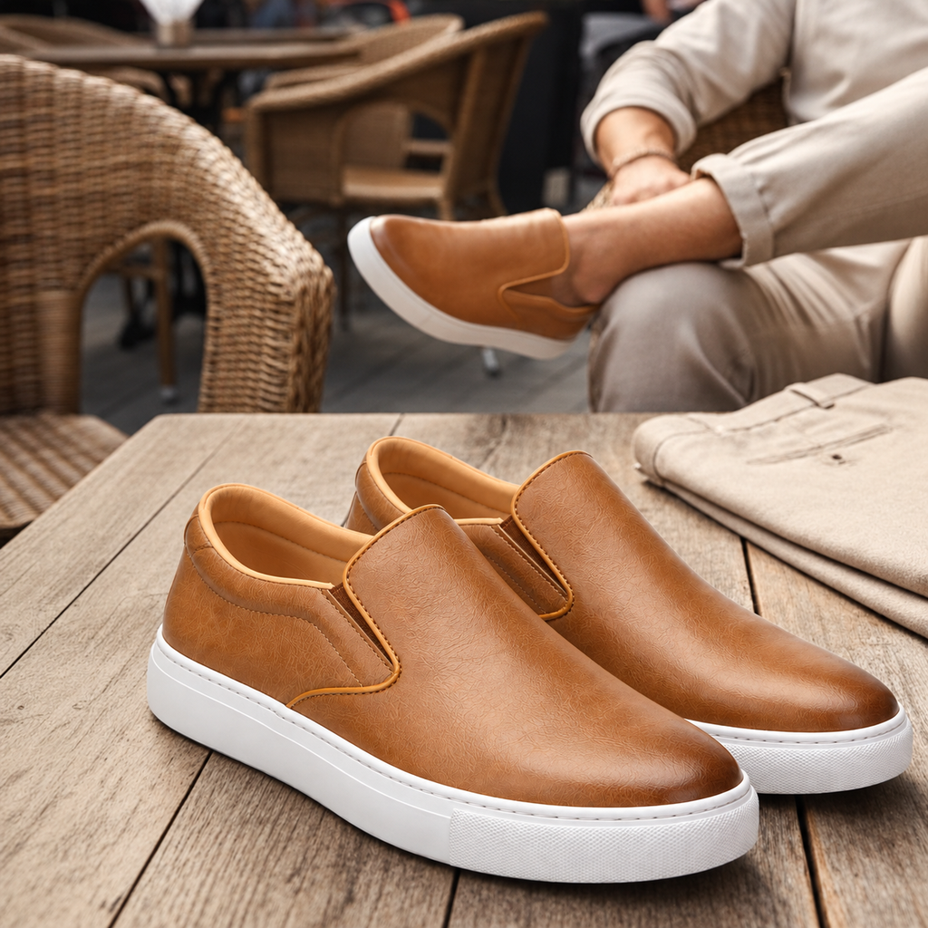 Zapatos casuales de cuero para hombre