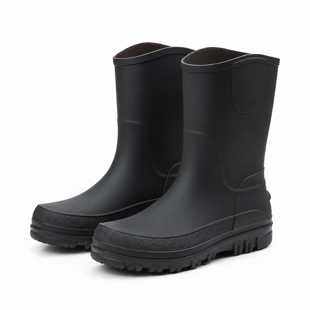 Bottes de pluie pour homme antidérapantes et imperméables – Légères et confortables, protection à mi-mollet