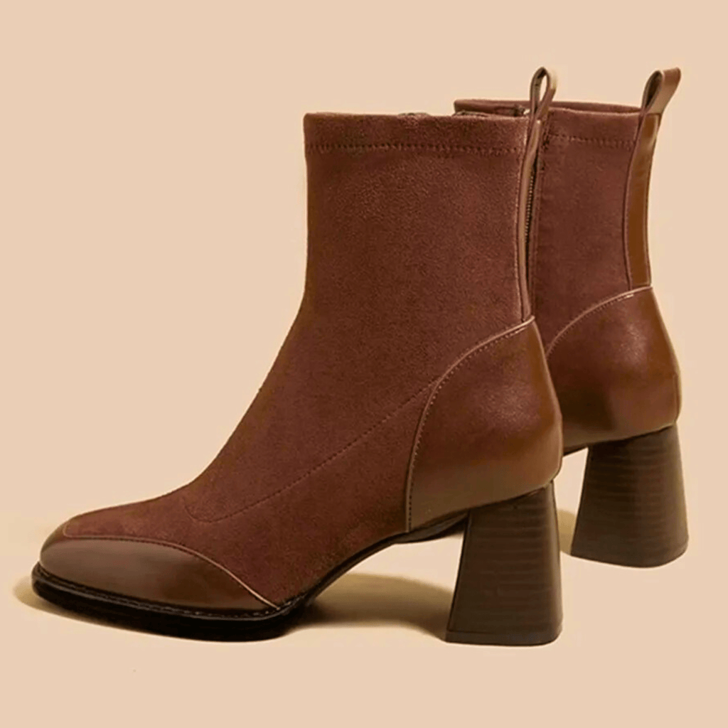 Bottines en cuir confortables pour femmes – semelle de soutien, design épuré