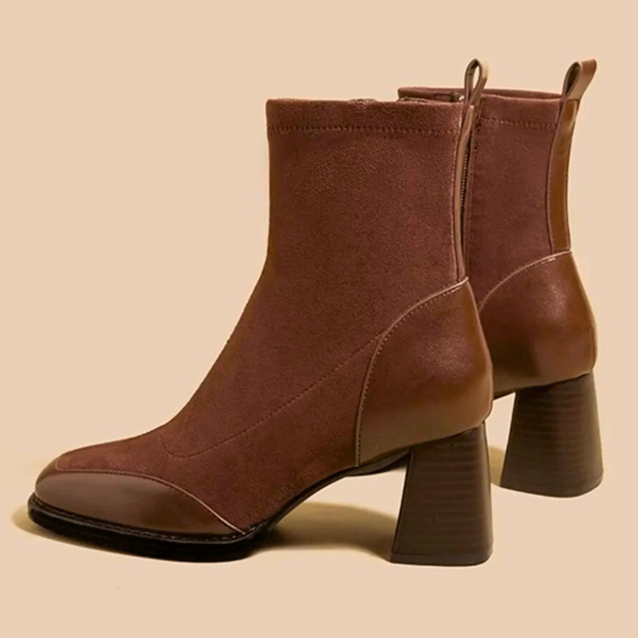 Bottines en cuir confortables pour femmes – semelle de soutien, design épuré