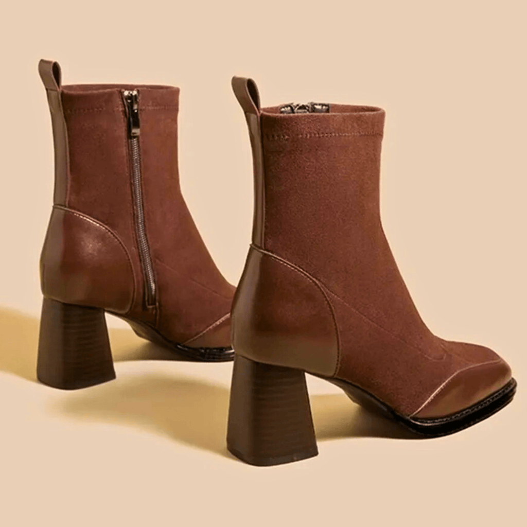 Bottines en cuir confortables pour femmes – semelle de soutien, design épuré