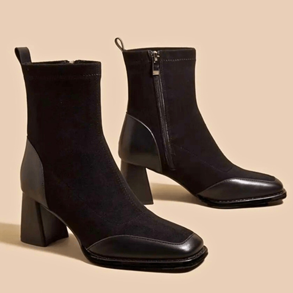 Bottines en cuir confortables pour femmes – semelle de soutien, design épuré