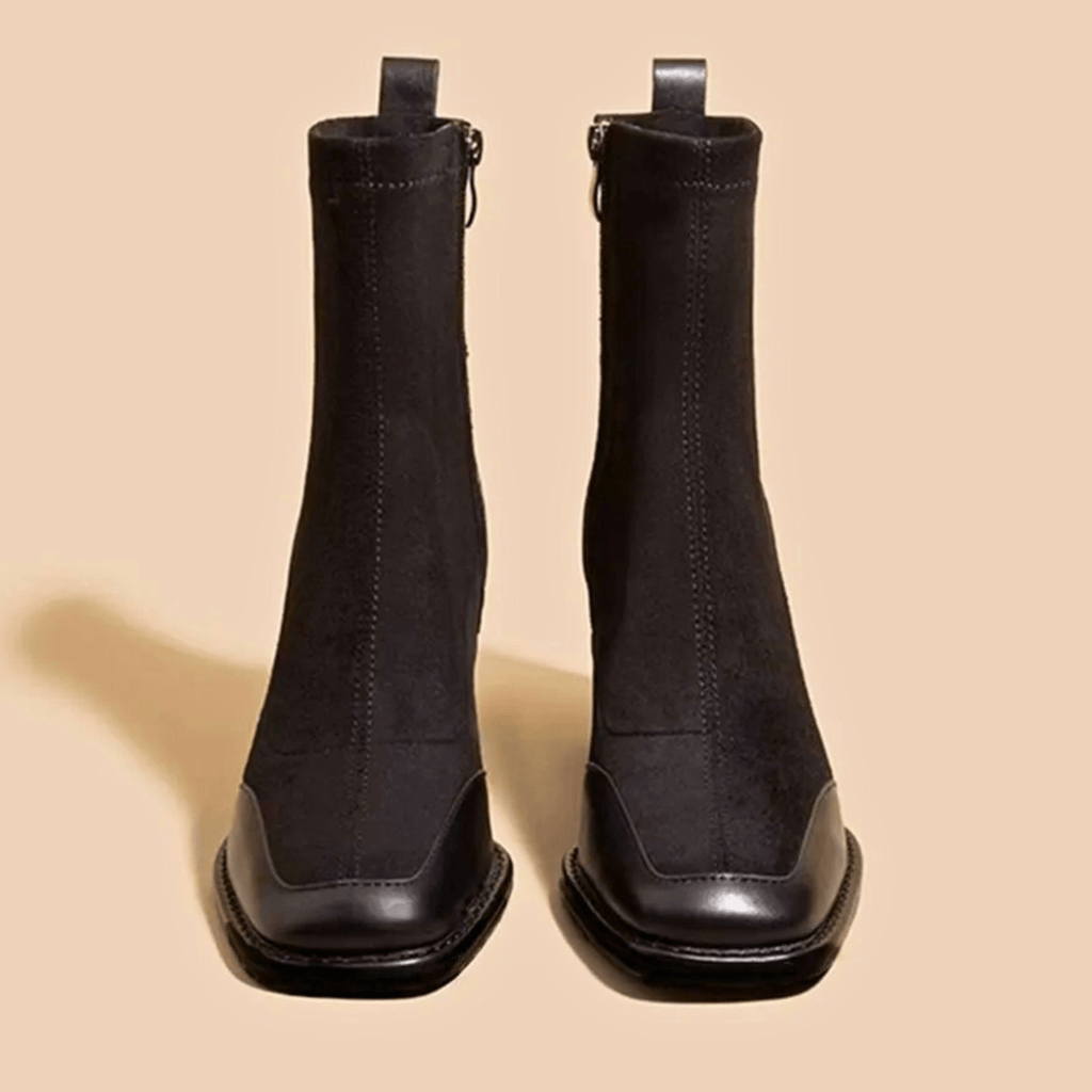 Bottines en cuir confortables pour femmes – semelle de soutien, design épuré