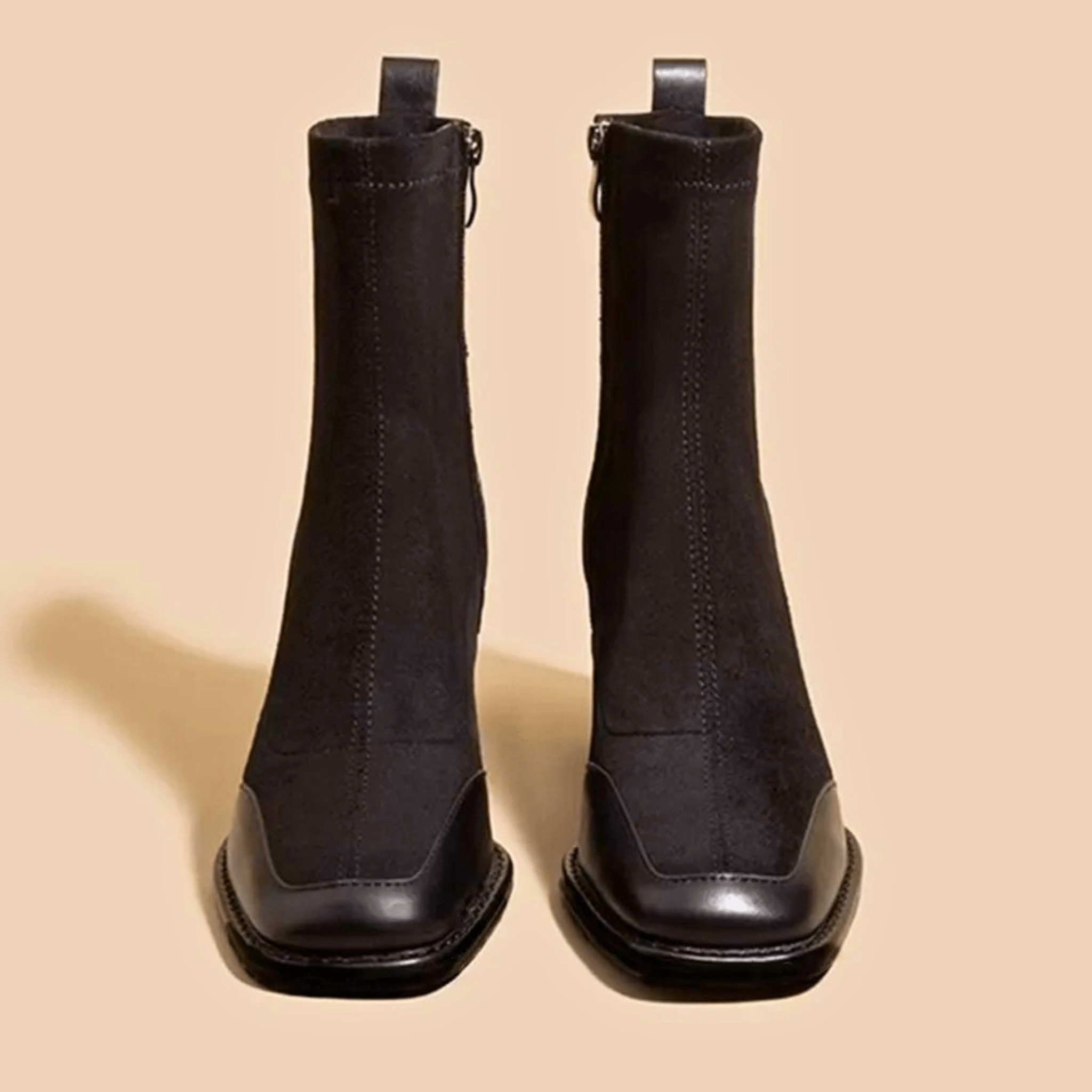 Bottines en cuir confortables pour femmes – semelle de soutien, design épuré