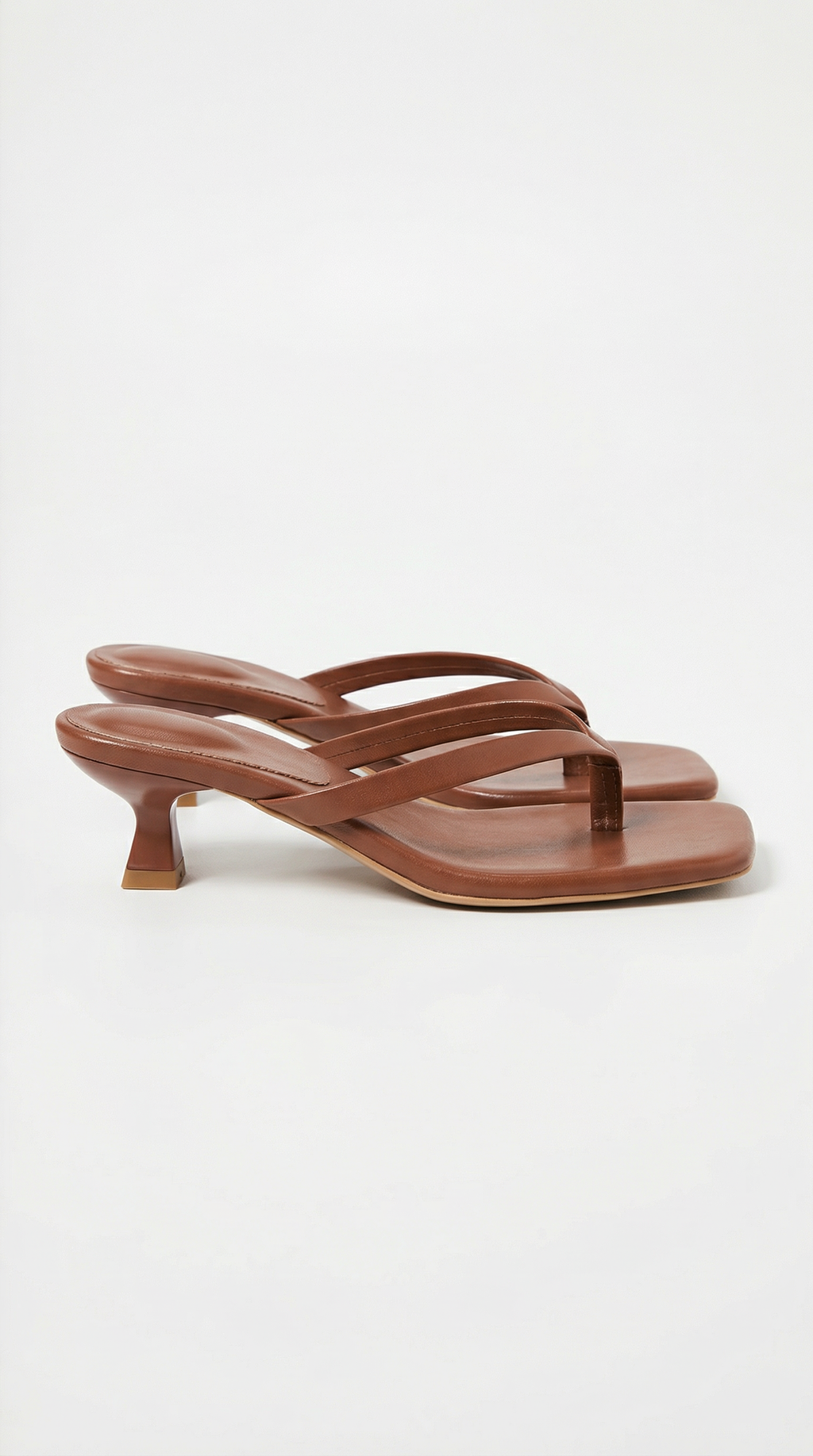 Women's Slip On Sandals Kitten Heel Square Toe Mules