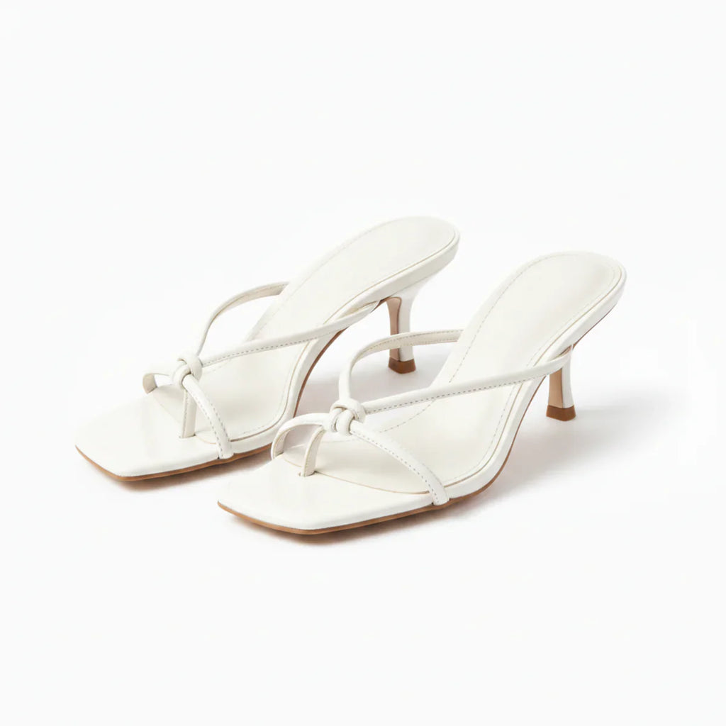 Women's Orthopedic Heeled Sandals Elegant Knot Strap Dress Shoes