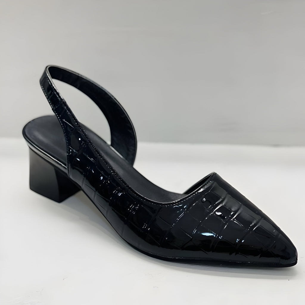 Women's Orthopedic Slingback Heels Pointed Toe Block Heel Shoes