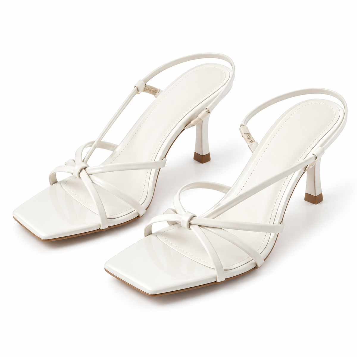 Sandali ortopedici con tacco da donna, eleganti con cinturino a nodo, scarpe da sera