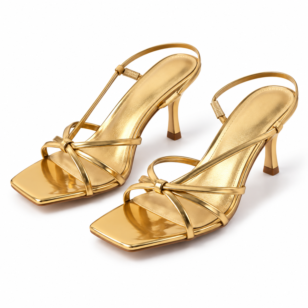 Sandali ortopedici con tacco da donna, eleganti con cinturino a nodo, scarpe da sera