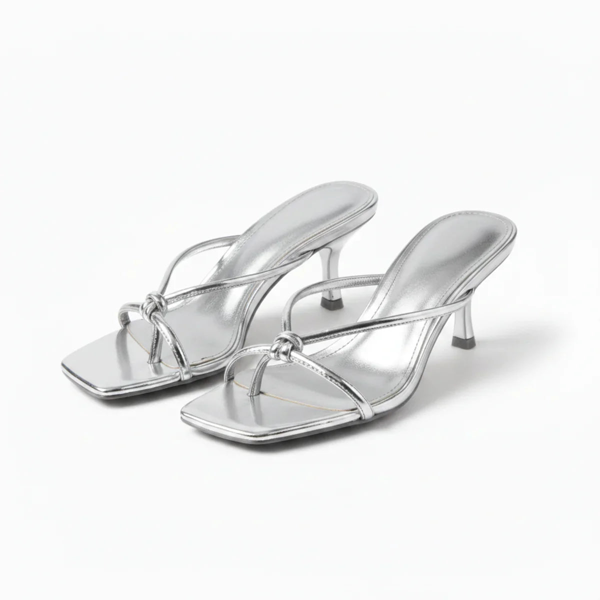 Women's Orthopedic Heeled Sandals Elegant Knot Strap Dress Shoes